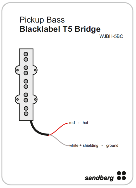 Sandberg Black Label Pickup T5 Bridge